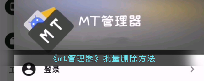 《mt管理器》批量删除方法